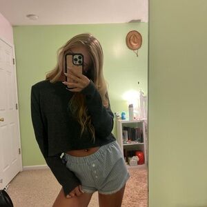 pacsun gray long sleeve sweater